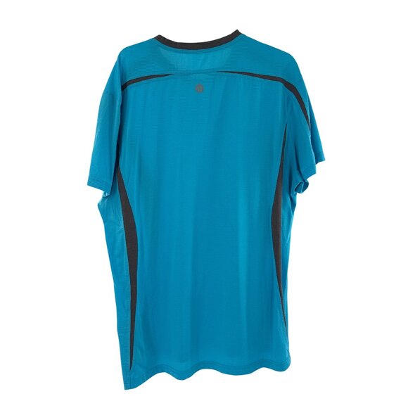 Lululemon Mens Blue & Gray Short Sleeve Athletic Shirt Size XXL - Picture 2 of 7